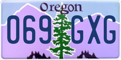 OR license plate 069GXG