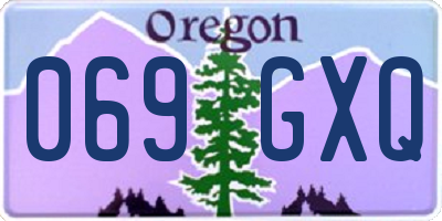 OR license plate 069GXQ