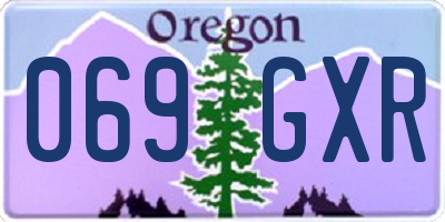 OR license plate 069GXR