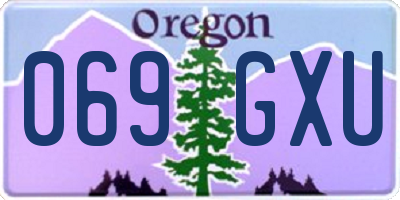 OR license plate 069GXU