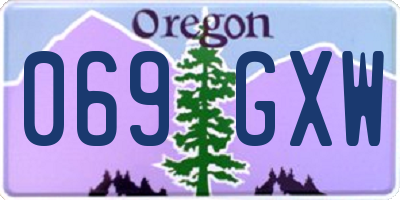 OR license plate 069GXW