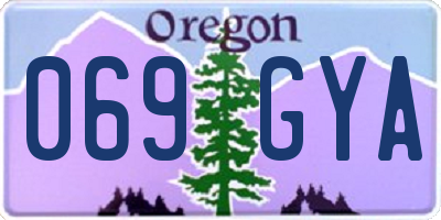 OR license plate 069GYA