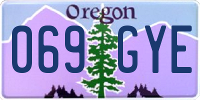 OR license plate 069GYE
