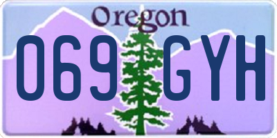 OR license plate 069GYH