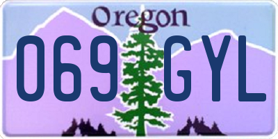 OR license plate 069GYL