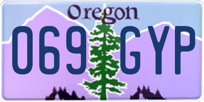 OR license plate 069GYP