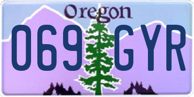 OR license plate 069GYR