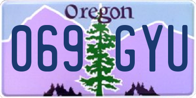 OR license plate 069GYU