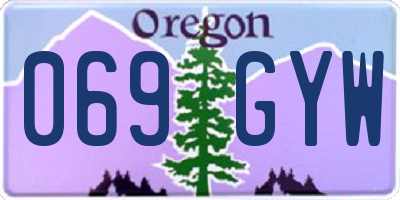 OR license plate 069GYW