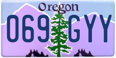 OR license plate 069GYY