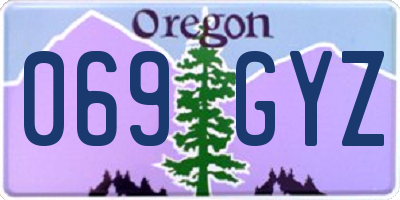 OR license plate 069GYZ