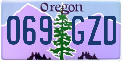 OR license plate 069GZD