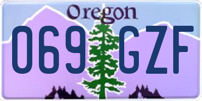 OR license plate 069GZF