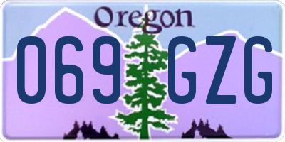 OR license plate 069GZG