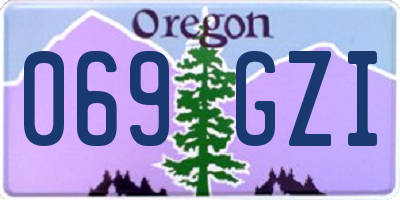 OR license plate 069GZI