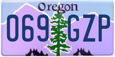 OR license plate 069GZP