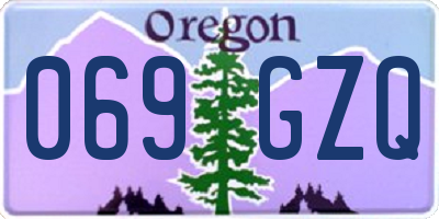 OR license plate 069GZQ