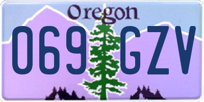 OR license plate 069GZV