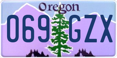 OR license plate 069GZX