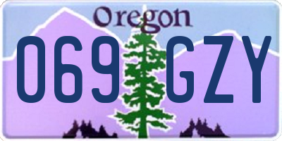 OR license plate 069GZY