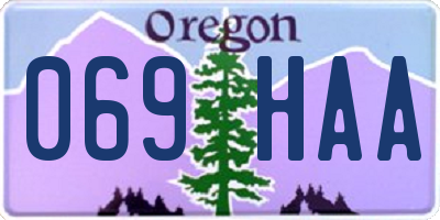 OR license plate 069HAA