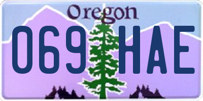 OR license plate 069HAE