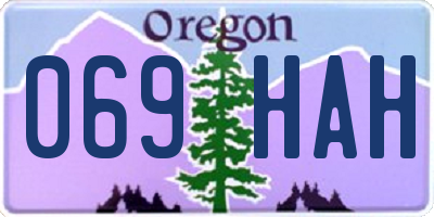 OR license plate 069HAH