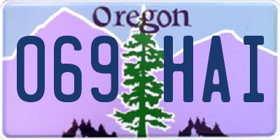 OR license plate 069HAI