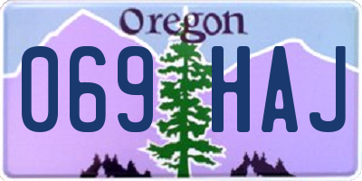 OR license plate 069HAJ