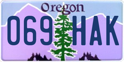 OR license plate 069HAK