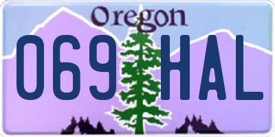OR license plate 069HAL