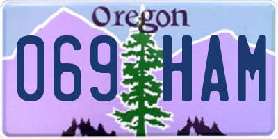OR license plate 069HAM