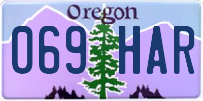 OR license plate 069HAR