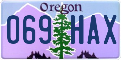 OR license plate 069HAX