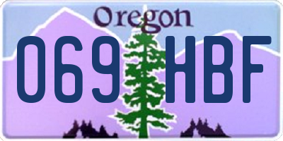 OR license plate 069HBF