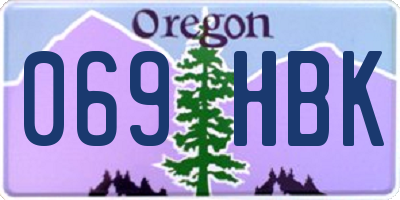 OR license plate 069HBK