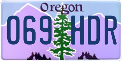 OR license plate 069HDR
