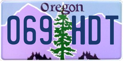 OR license plate 069HDT