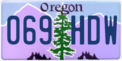 OR license plate 069HDW
