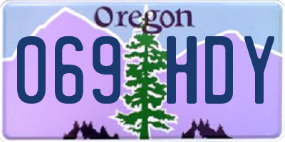 OR license plate 069HDY