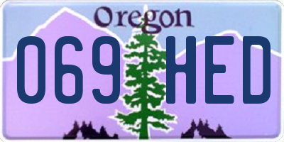 OR license plate 069HED
