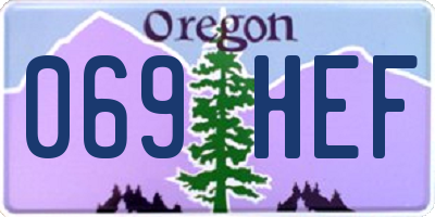 OR license plate 069HEF