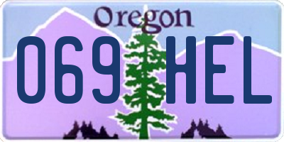 OR license plate 069HEL