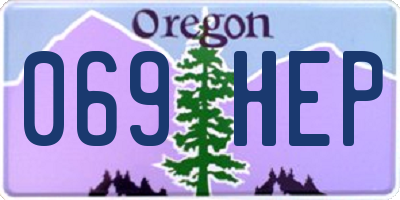 OR license plate 069HEP