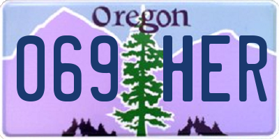 OR license plate 069HER