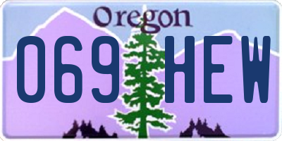 OR license plate 069HEW