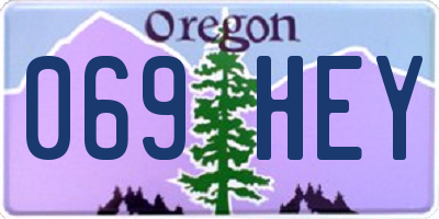 OR license plate 069HEY