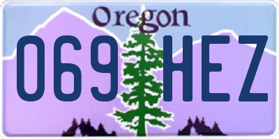 OR license plate 069HEZ