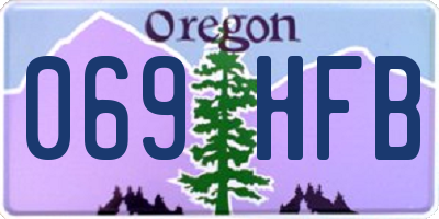 OR license plate 069HFB