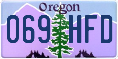 OR license plate 069HFD